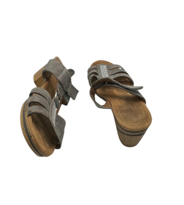 Saboti dama Annie G  41, imitatie de piele, gri - imagine 4