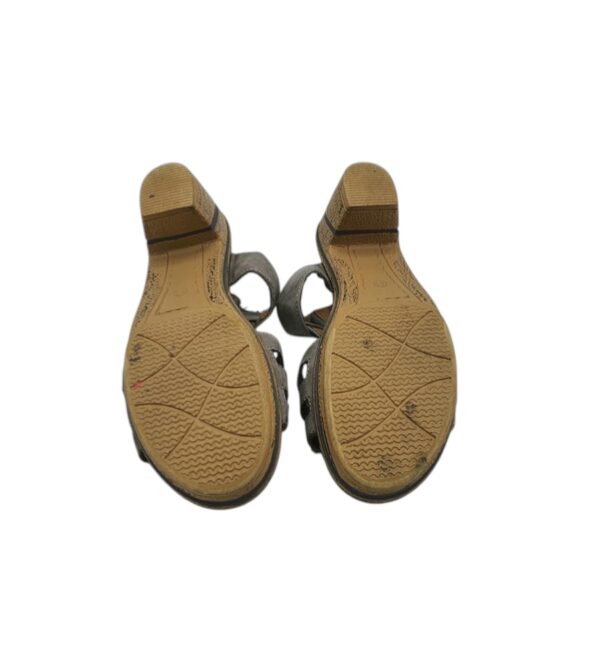 Saboti dama Annie G  41, imitatie de piele, gri - imagine 5