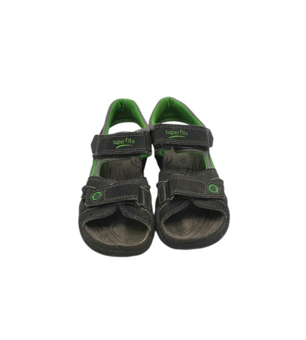 Sandale copii Superfit 32, imitatie de piele, negru verde - imagine 3