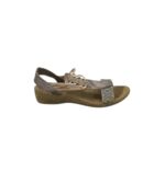 Sandale dama Rieker 38, imitatie de piele, gri