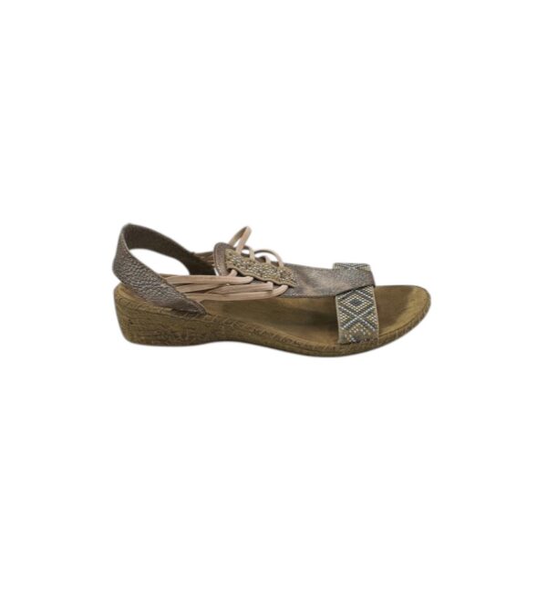 Sandale dama Rieker 38, imitatie de piele, gri - imagine 1