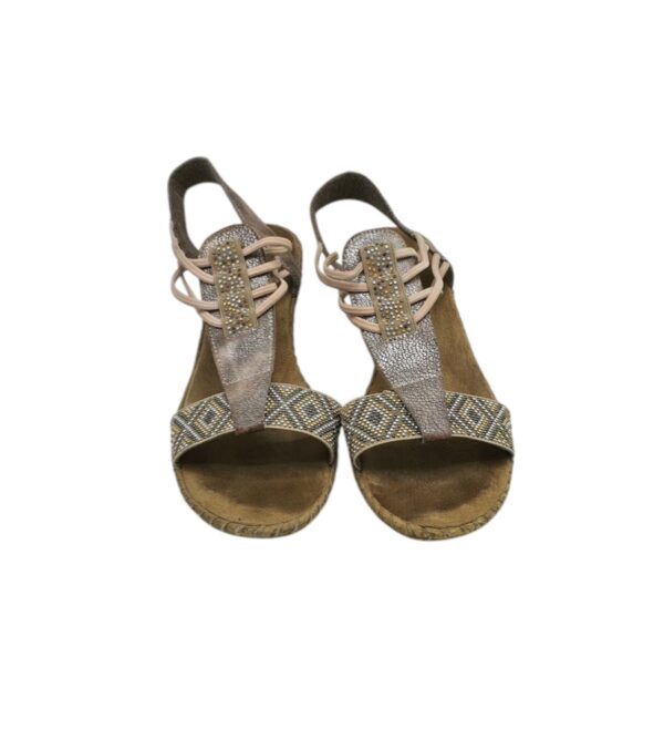 Sandale dama Rieker 38, imitatie de piele, gri - imagine 3