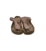 Saboti dama Birkenstock 38, imitatie de piele, bej - imagine 3