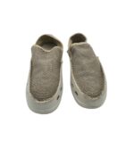 Mocasini barbati 43, alte materiale, material textil, alb gri - imagine 3
