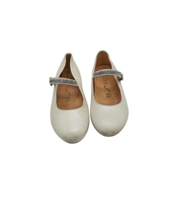 Balerini copii Unisa 31, piele, alb - imagine 3