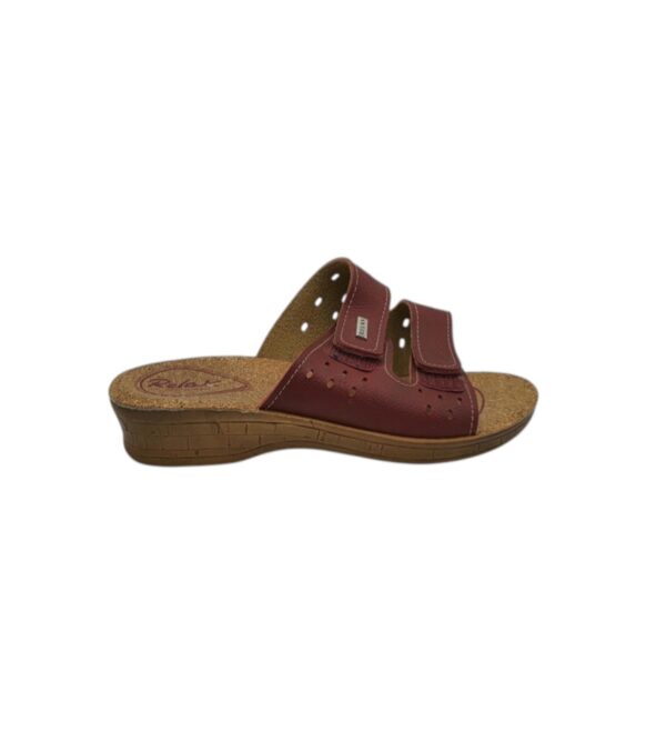 Saboti dama Relax 41, imitatie de piele, maro - imagine 1