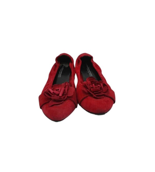 Balerini dama Kennel & Schmenger 41, piele intoarsa , rosu - imagine 3