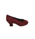 Pantofi dama 38, piele intoarsa , visiniu