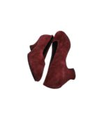 Pantofi dama 38, piele intoarsa , visiniu - imagine 4