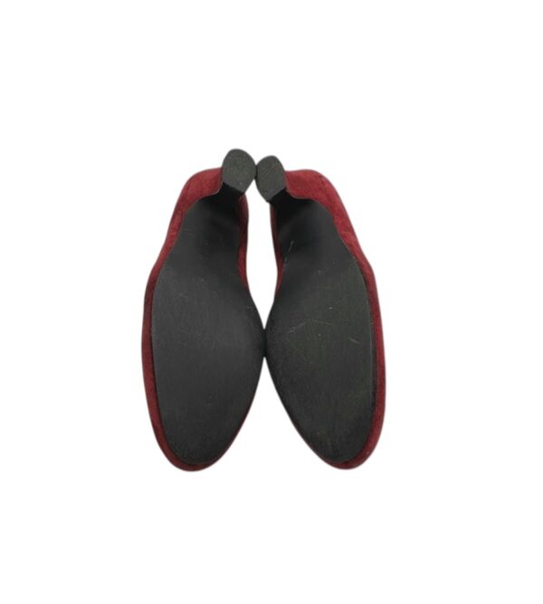 Pantofi dama 38, piele intoarsa , visiniu - imagine 5