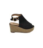 Sandale dama Primark 39, material textil, negru