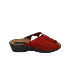 Saboti dama Modelle 41, piele intoarsa , rosu