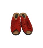 Saboti dama Modelle 41, piele intoarsa , rosu - imagine 3
