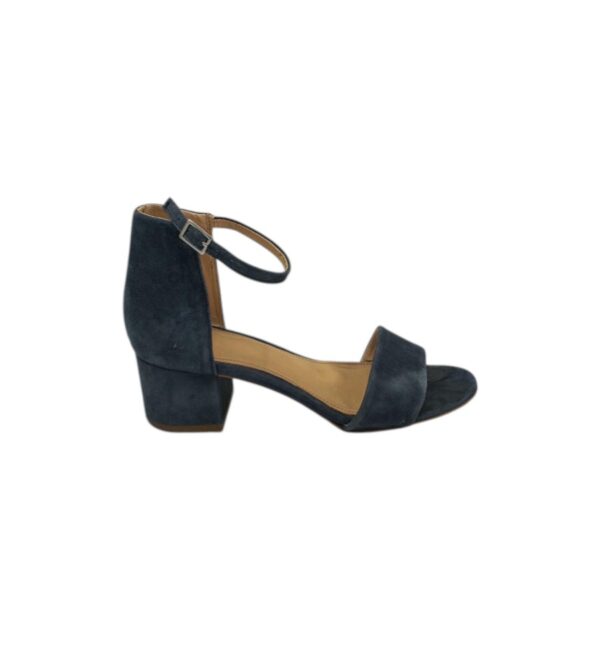 Sandale dama Minozzi 37, piele intoarsa, bleumarin - imagine 1