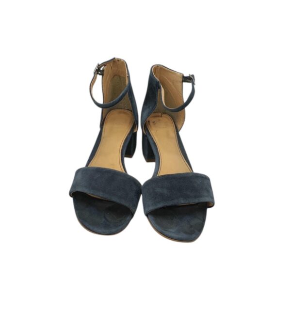 Sandale dama Minozzi 37, piele intoarsa, bleumarin - imagine 3