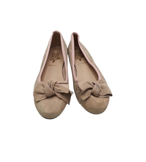 Balerini dama Las Lolds 36, piele intoarsa , bej - imagine 3