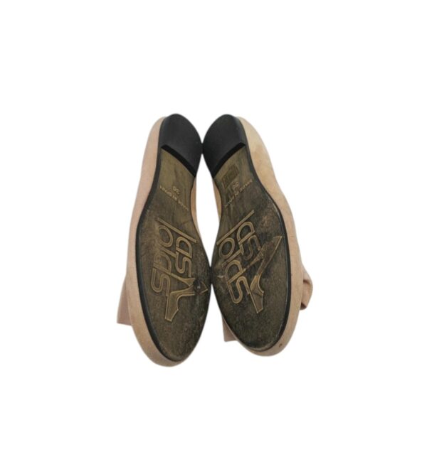 Balerini dama Las Lolds 36, piele intoarsa , bej - imagine 5
