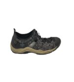 Adidasi dama Rieker 41, imitatie de piele, material textil, negru