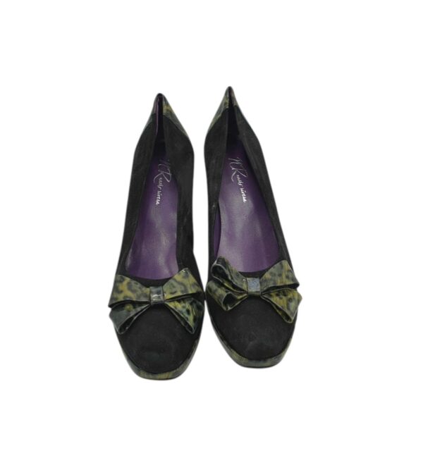 Pantofi dama Rivera 41, piele intoarsa, negru - imagine 3