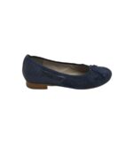 Balerini dama Carma 36, piele intoarsa, bleumarin