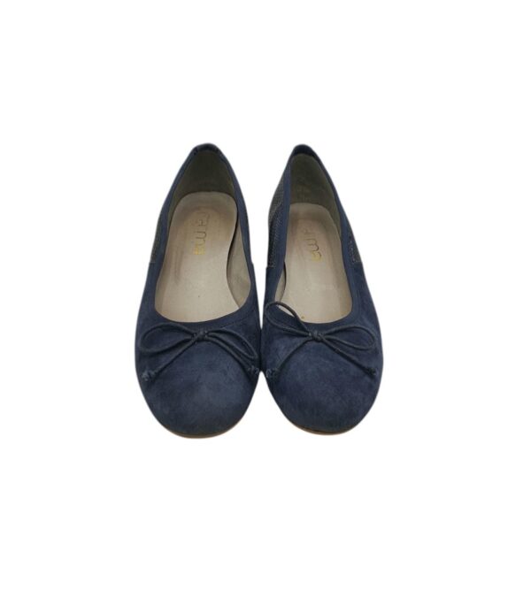Balerini dama Carma 36, piele intoarsa, bleumarin - imagine 3