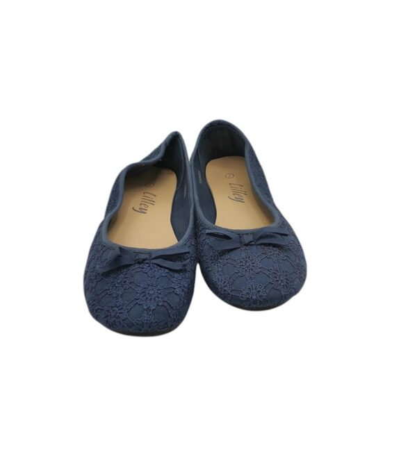 Balerini dama Lilly 40, material textil, bleumarin - imagine 3