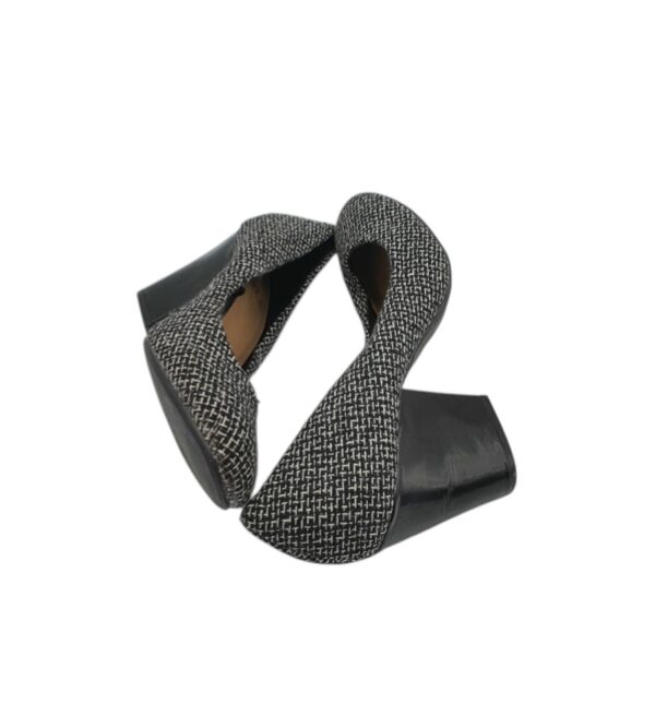 Pantofi dama F&F 38, material textil, negru alb - imagine 4
