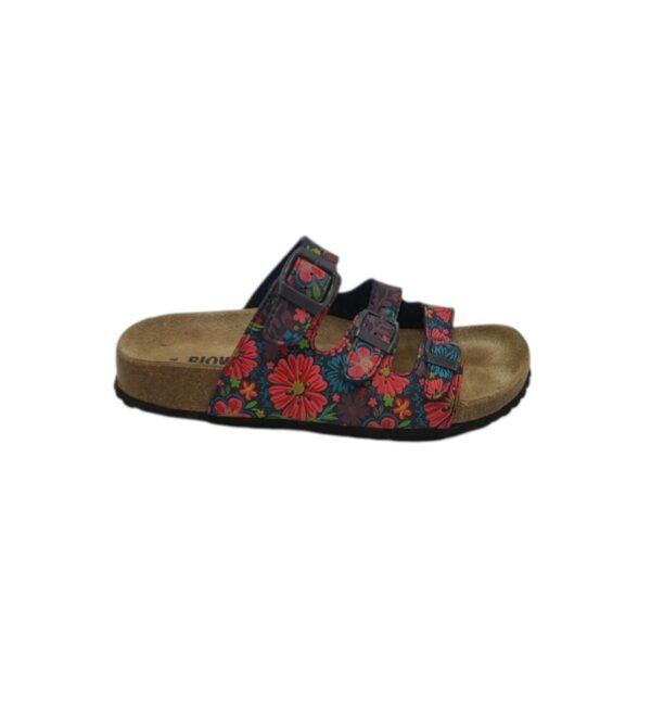 Saboti dama Biowalk 38, imitatie de piele, multicolor - imagine 1