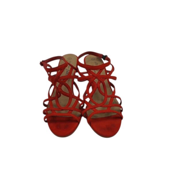 Sandale dama New Look 37, material textil, rosu - imagine 3