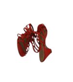 Sandale dama New Look 37, material textil, rosu - imagine 4