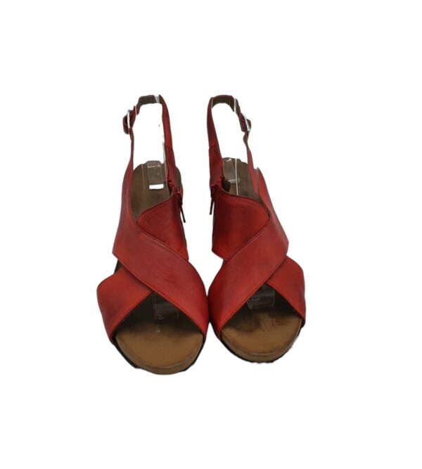 Sandale dama 38, piele , rosu - imagine 3