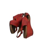 Sandale dama 38, piele , rosu - imagine 4
