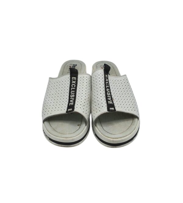 Saboti dama Tendenz 38, piele, alb - imagine 3