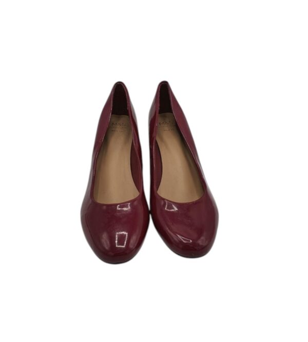Pantofi dama M&S 37, imitatie de piele, visiniu - imagine 3