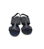 Sandale dama But 37, piele, bleumarin negru - imagine 3