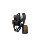 Sandale dama But 37, piele, bleumarin negru - imagine 4