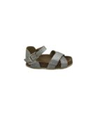 Sandale copii 25, imitatie de piele, gri