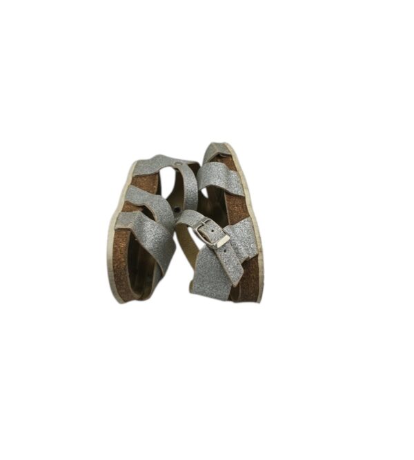 Sandale copii 25, imitatie de piele, gri - imagine 4