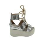 Sandale dama Perla 39, imitatie de piele, gri
