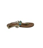 Sandale dama River Island 38, material textil, auriu