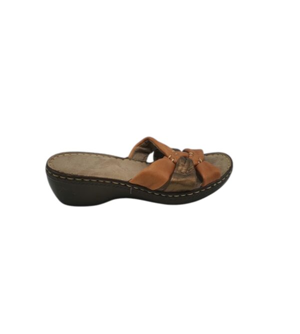 Saboti dama 38, piele, maro - imagine 1