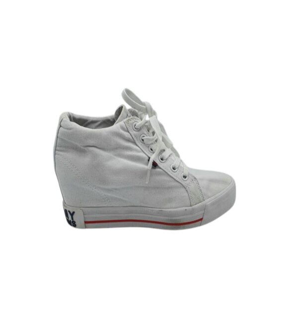 Tenisi dama Tommy Hilfiger 38, material textil, alb (talpa falsa) - imagine 1