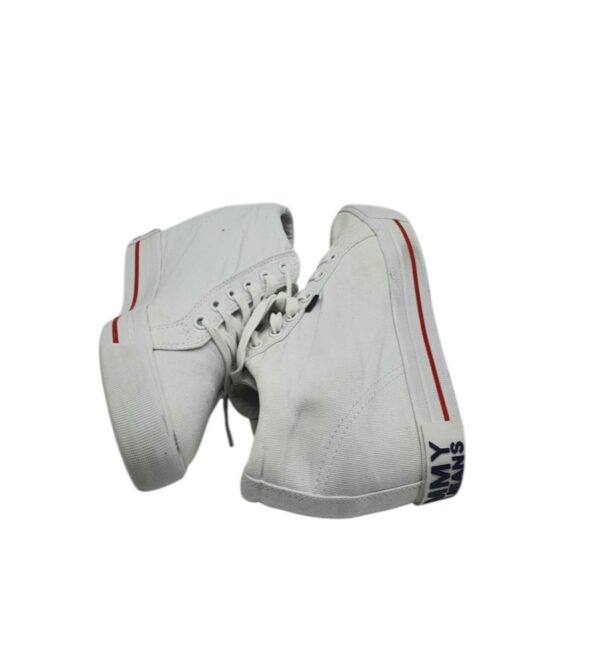Tenisi dama Tommy Hilfiger 38, material textil, alb (talpa falsa) - imagine 4
