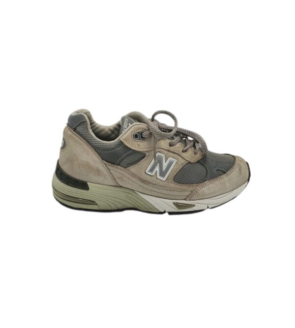 Adidasi dama New Balance 39, material textil, piele intoarsa, bej gri - imagine 1