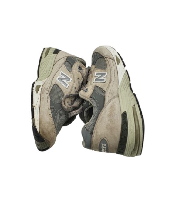 Adidasi dama New Balance 39, material textil, piele intoarsa, bej gri - imagine 4