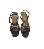 Sandale dama 38, imitatie de piele, negru - imagine 3