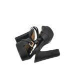 Sandale dama 38, imitatie de piele, negru - imagine 4