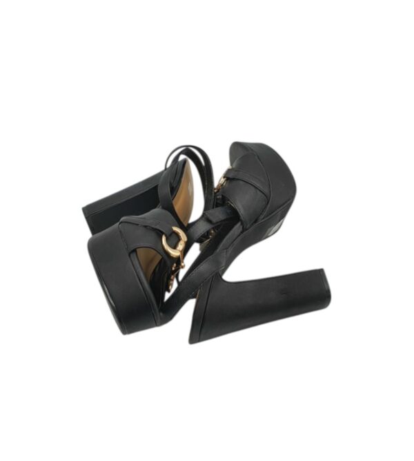 Sandale dama 38, imitatie de piele, negru - imagine 4