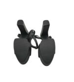 Sandale dama 38, imitatie de piele, negru - imagine 5