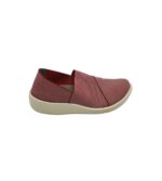 Espadrile dama Clarks 37, material textil, rosu alb